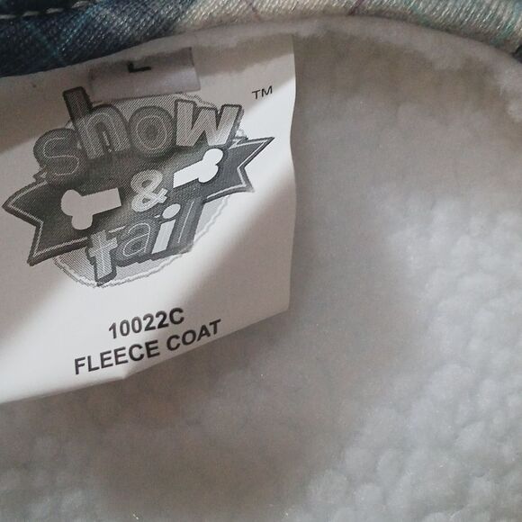 The Show and Tail, The Say Fleece Dog Coat  Fall Winter Sz L NWT - Picture 4 of 7